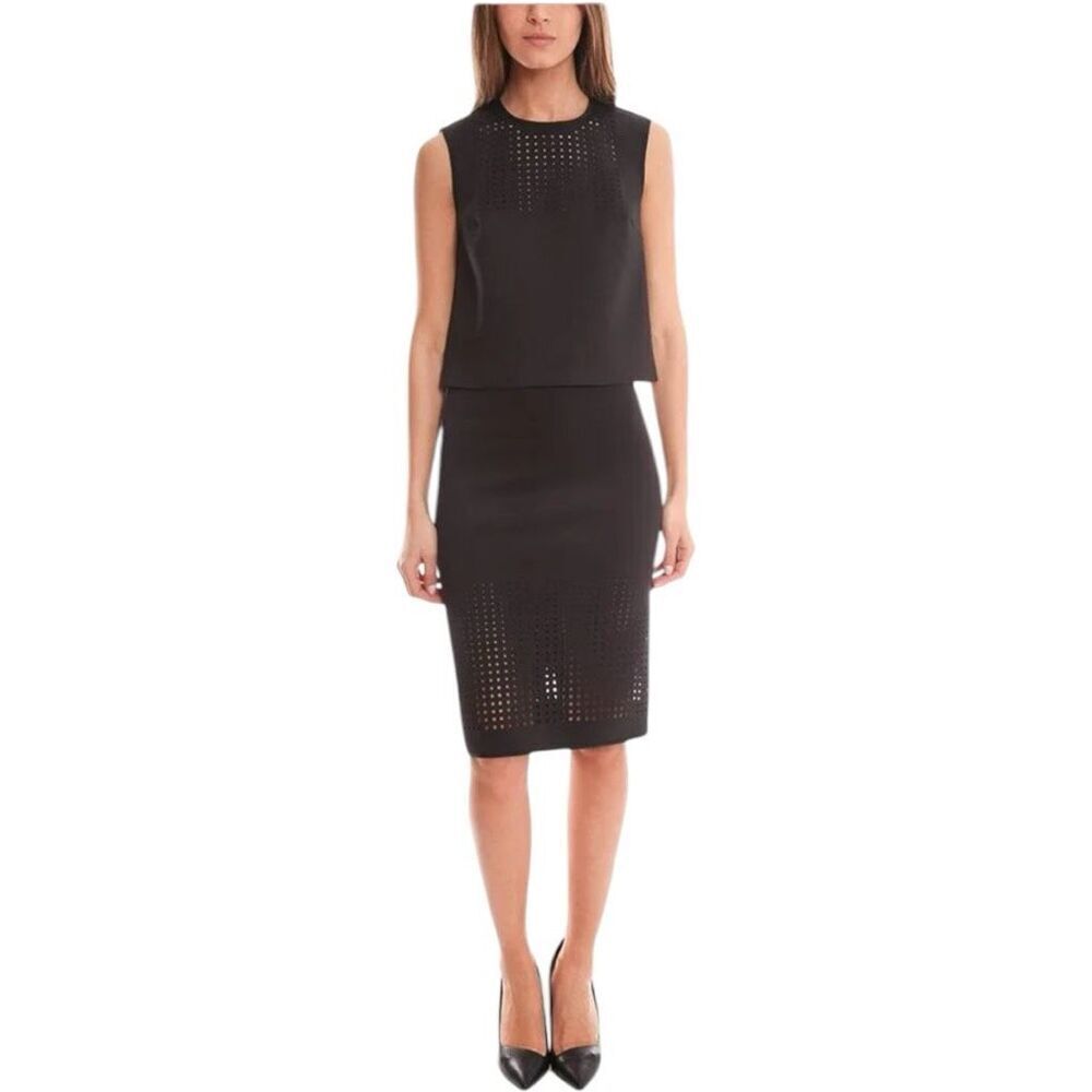 Clover Canyon Laser Skirt Size M Gray Neoprene Pencil Business Professional - Picture 1 of 13